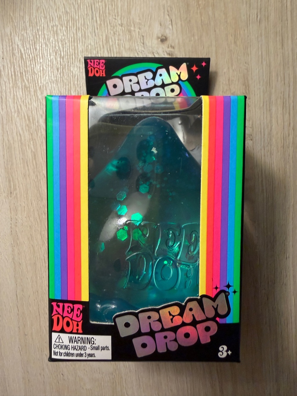 NeeDoh Dream Drop Teal Glitter